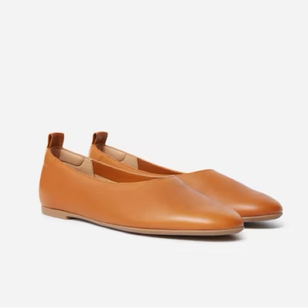 EVERLANE The Italian Leather Day Glove in Toasted Almond Tan Flats Size 8.5 NEW